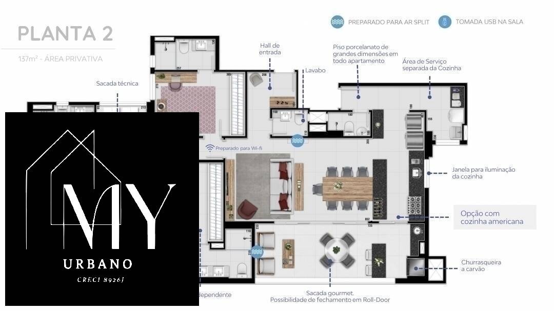 Apartamento à venda com 3 quartos, 137m² - Foto 5