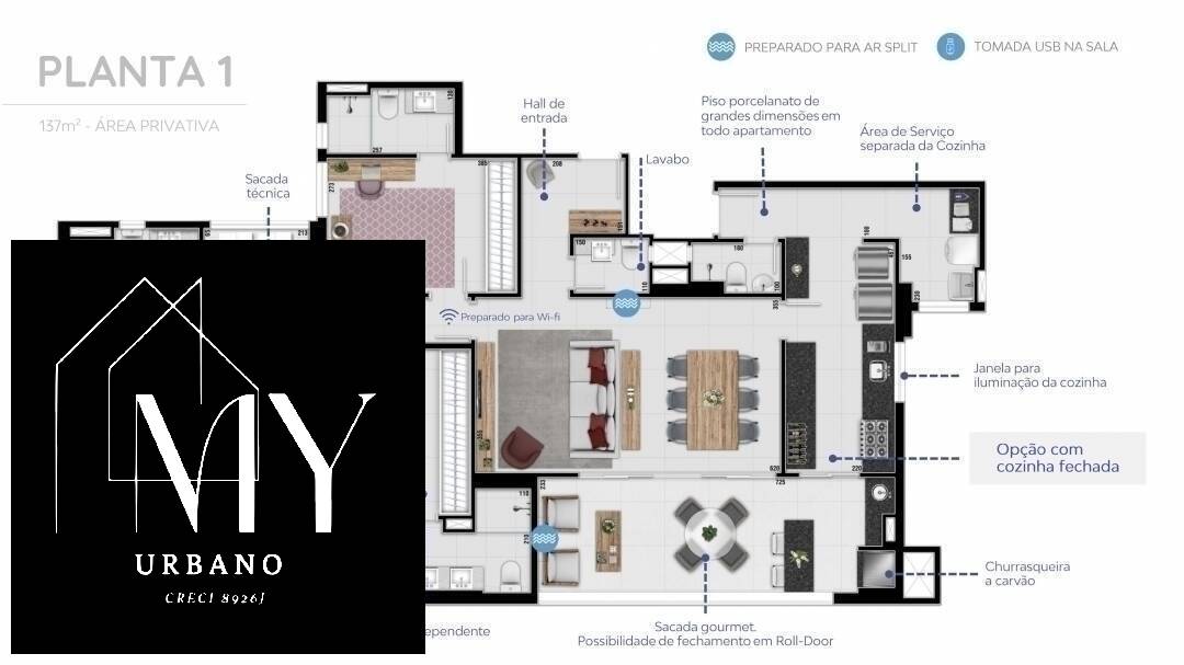 Apartamento à venda com 3 quartos, 137m² - Foto 6