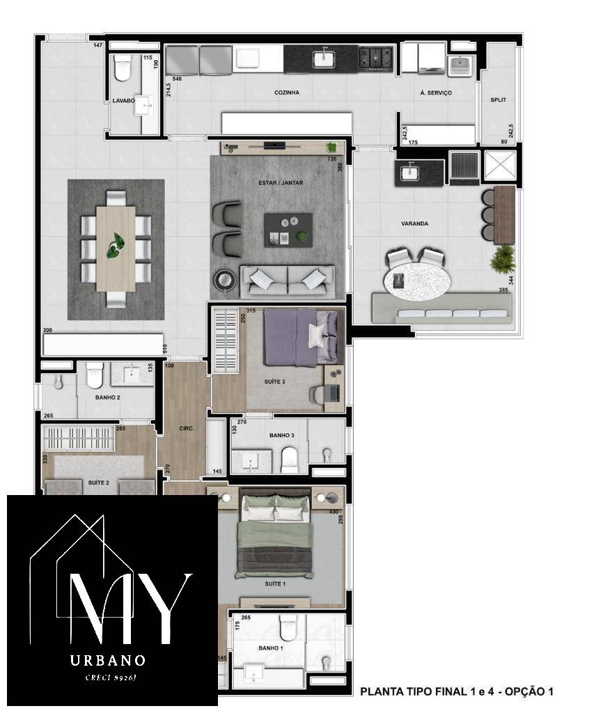 Apartamento à venda com 3 quartos, 132m² - Foto 35