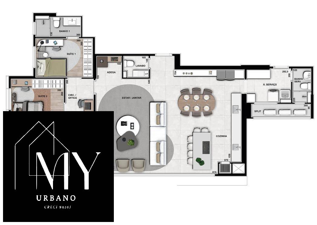 Apartamento à venda com 3 quartos, 165m² - Foto 6