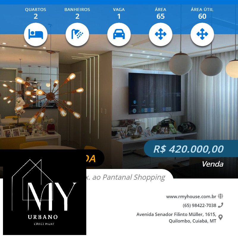 Apartamento à venda com 2 quartos, 60m² - Foto 1